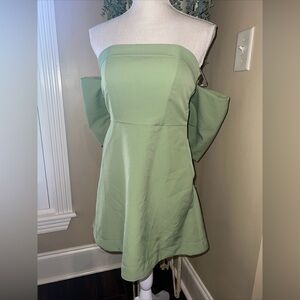 Strapless Green Dress